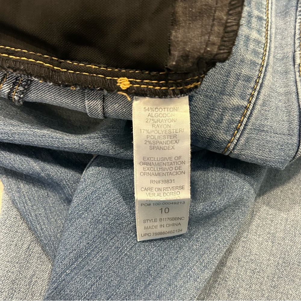 Democracy Jeans Womens Sz 10 Ab Solution Cropped Mid Rise Blue Medium Wash Denim - Picture 5 of 5
